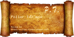 Poller Tímea névjegykártya